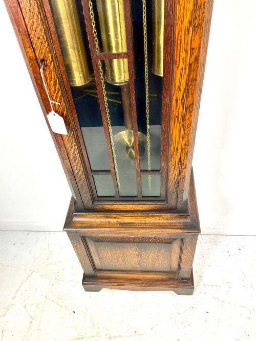 fig 2. 74in Triple Tune Musical Chiming Grandfather Longcase Clock