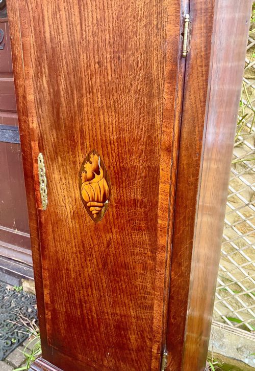 fig 1. New Find - Small Georgian Oak Grandfather Longcase Clock