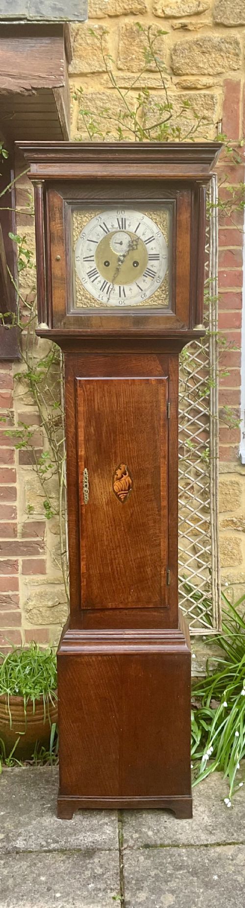 fig 2. New Find - Small Georgian Oak Grandfather Longcase Clock