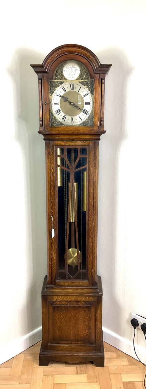 fig 2. Quarter Chiming Musical Small Grandfather Longcase Clock