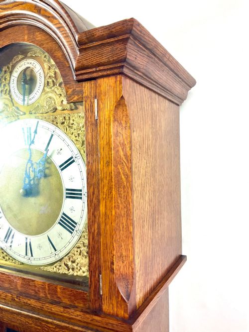 fig 1. Small Musical 8 Day Grandmother Grandfather Longcase Clock