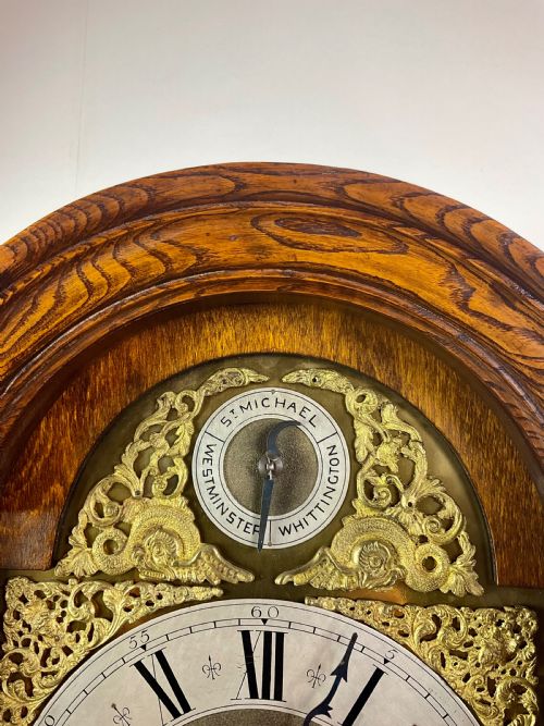 fig 3. Small Musical 8 Day Grandmother Grandfather Longcase Clock