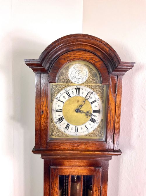 Small Grandfather Longcase Clock - Triple Tune on Quarters
