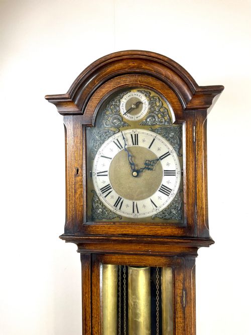 fig 2. Quarter Chiming Triple Musical Grandmother Longcase Clock 