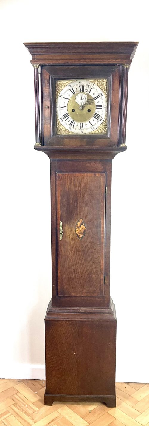 fig 1. Dated 1782 Oak Grandfather Longcase Clock - Georgian