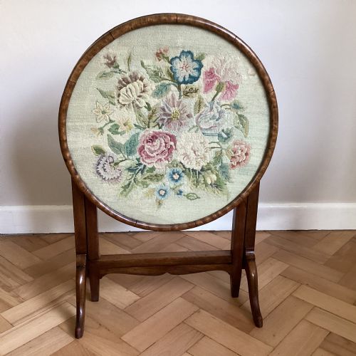 Folding Table / Embroidered Fire Screen