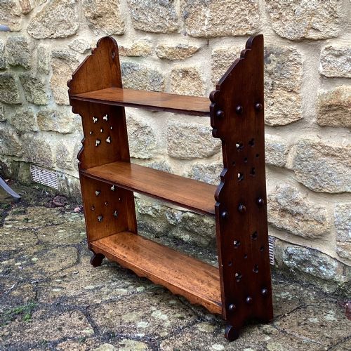 Arts and Crafts Walnut Hanging Wall Shelves C1890