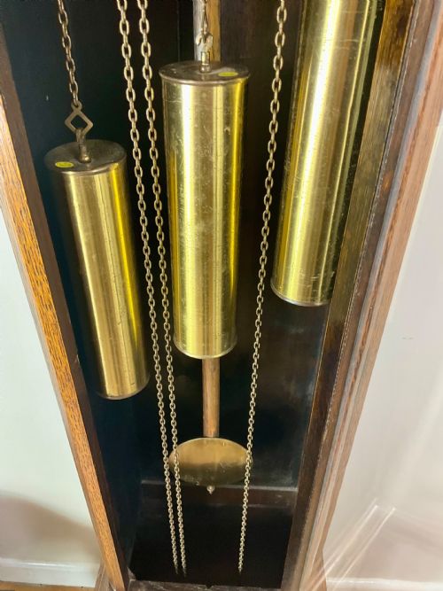 fig 2. Oak Grandfather Longcase Clock Musical Chimes
