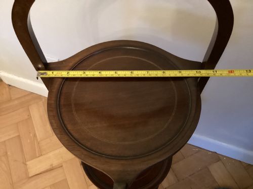 MAHOGANY 3 TIER CAKE STAND C1900 - ADDITIONAL PHOTO 2
