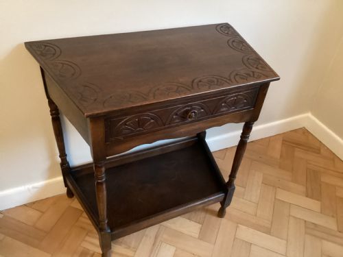 Carved Oak Hall Table / Side Table