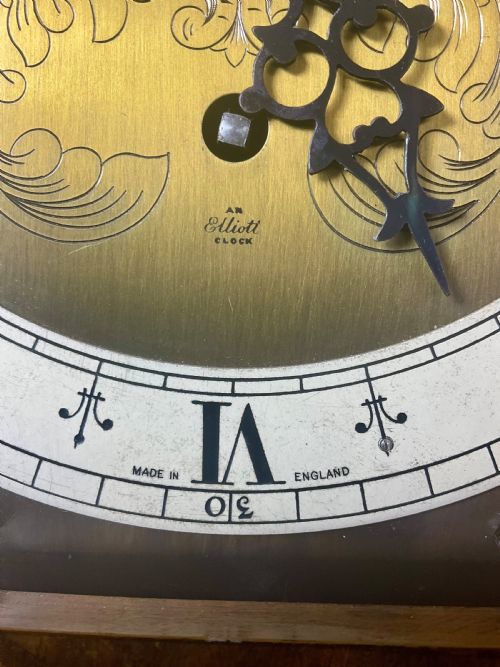 fig 1. Quarter Chiming Elliott Tubular Bell Small Longcase Clock