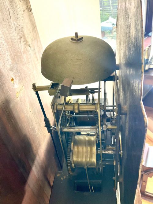 SMALL GEORGIAN OAK GRANDFATHER LONGCASE CLOCK - ADDITIONAL PHOTO 11