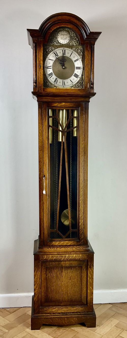 Mellow Tune Musical Oak Small Grandfather Longcase Clock
