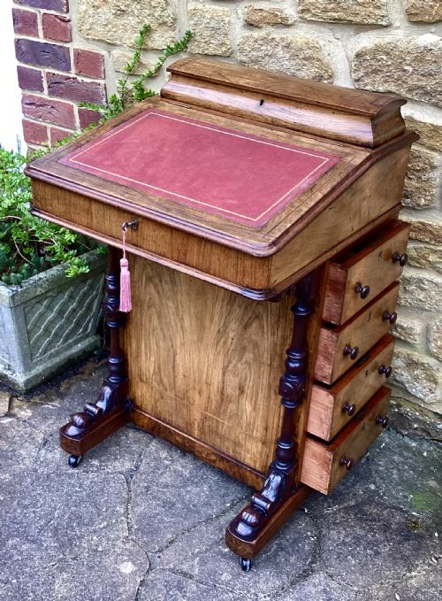 Victorian Walnut Davenport