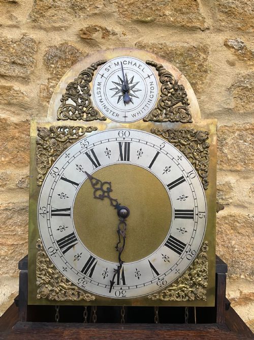QUARTER CHIMING 3 TUNE WEIGHT GRANDFATHER MUSICAL CLOCK - ADDITIONAL PHOTO 7