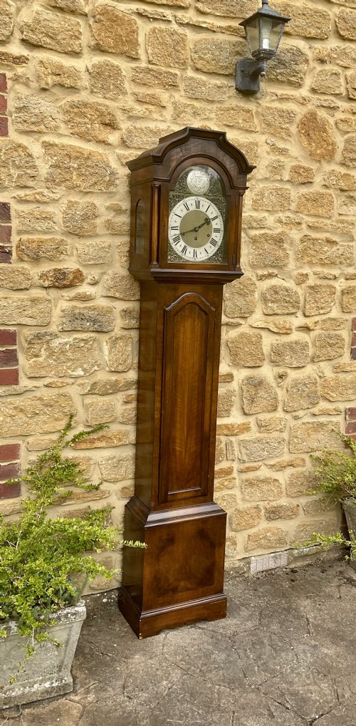 WALNUT GRANDMOTHER QUARTER CHIMING MUSICAL LONGCASE CLOCK - ADDITIONAL PHOTO 10