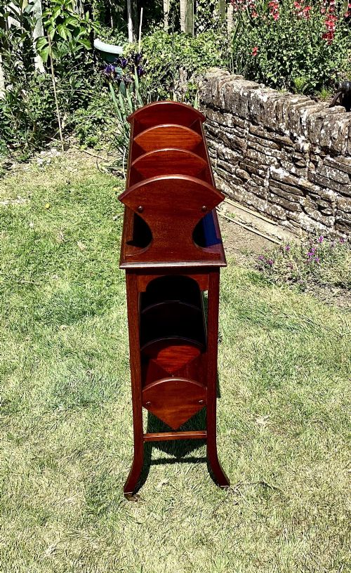 EDWARDIAN MAHOGANY BOOK TROUGH - ADDITIONAL PHOTO 1