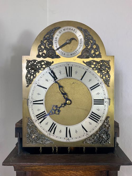 fig 4. Quarter Chiming Grandmother Longcase Clock 75in high