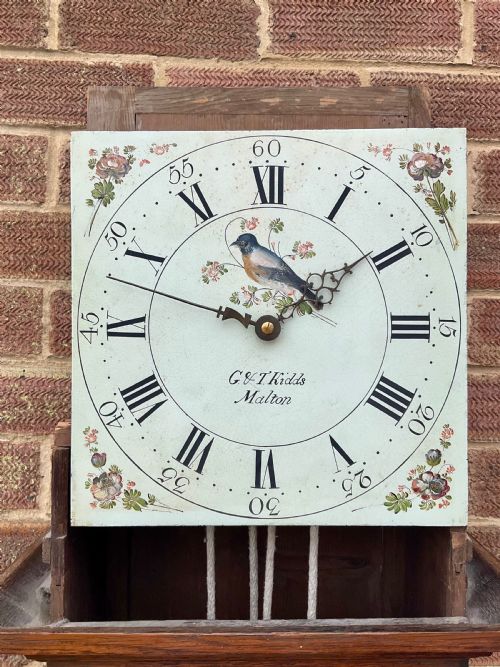 fig 1. 19th Century Small Slim Grandfather Longcase Clock