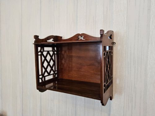 Mahogany Wall Hanging Shelves