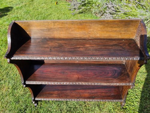 ANGLO INDIAN ROSEWOOD CARVED SHELVES - ADDITIONAL PHOTO 4