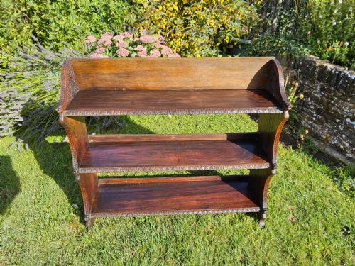 ANGLO INDIAN ROSEWOOD CARVED SHELVES - ADDITIONAL PHOTO 7