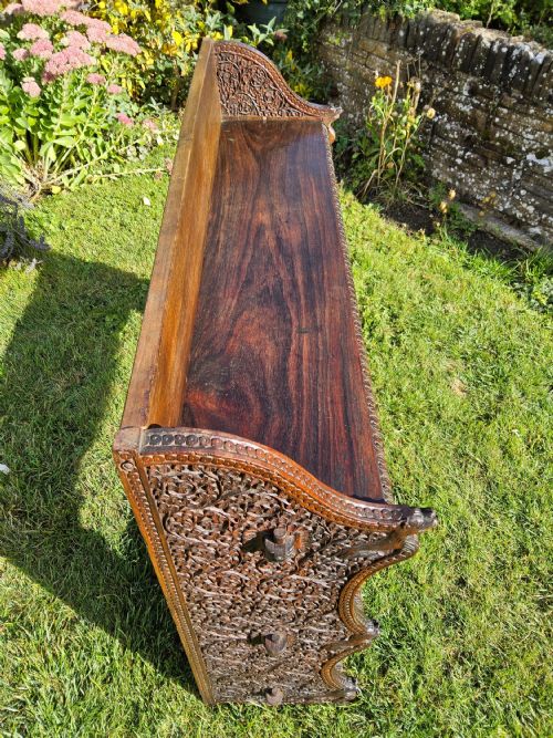 ANGLO INDIAN ROSEWOOD CARVED SHELVES - ADDITIONAL PHOTO 6