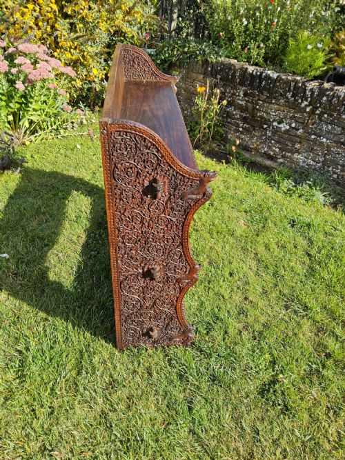 ANGLO INDIAN ROSEWOOD CARVED SHELVES - ADDITIONAL PHOTO 8