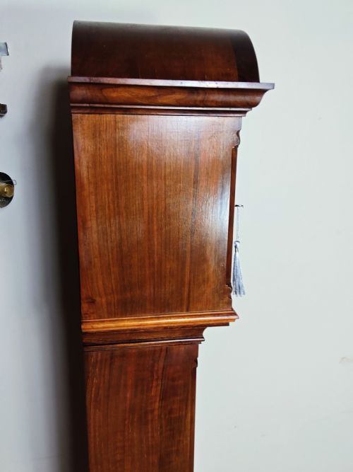 BURR WALNUT QUARTER CHIMING GRANDMOTHER LONGCASE CLOCK - ADDITIONAL PHOTO 8