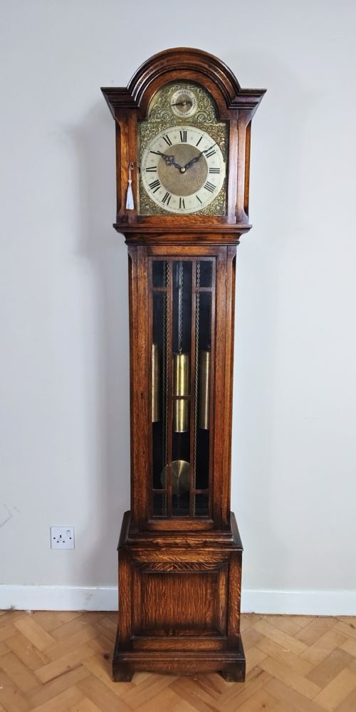 Astragal Glazed Quarter Chiming Grandmother Longcase Clock