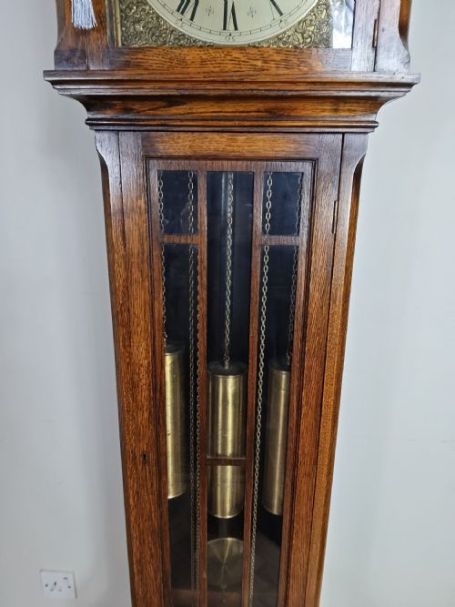 fig 1. Astragal Glazed Quarter Chiming Grandmother Longcase Clock