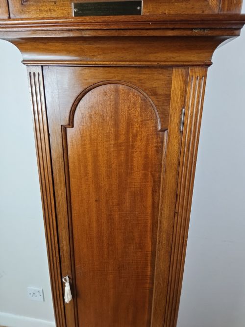 SMALL GRANDFATHER MAHOGANY LONGCASE CLOCK QUARTER CHIMING - ADDITIONAL PHOTO 4