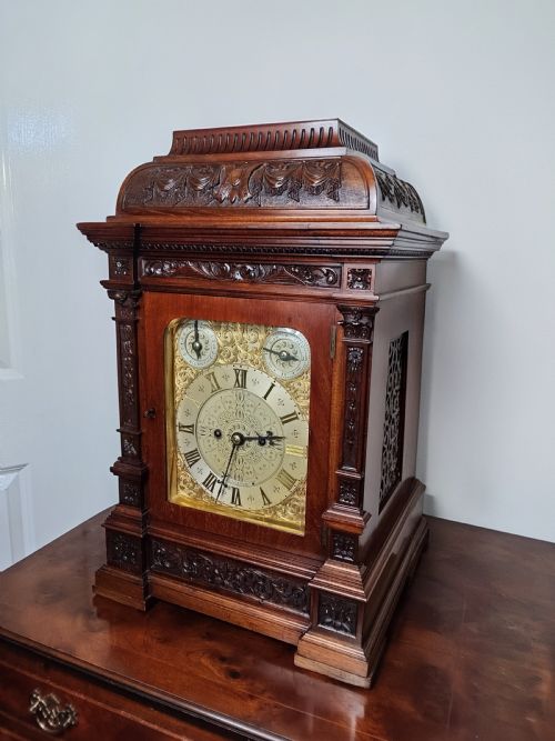 MAPPIN WEBB TWIN FUSEE TABLE CLOCK - ADDITIONAL PHOTO 13