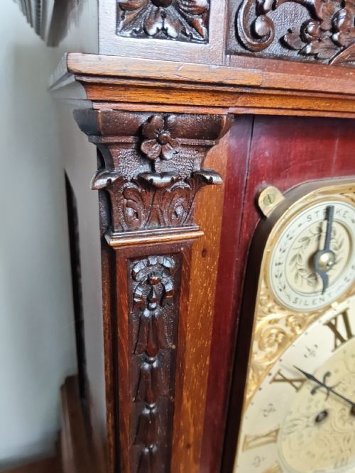 MAPPIN WEBB TWIN FUSEE TABLE CLOCK - ADDITIONAL PHOTO 5