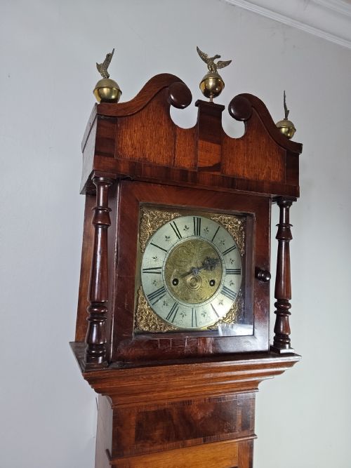 EARLY 18TH C RARE SINGLE HANDED 8 DAY OAK LONGCASE CLOCK - ADDITIONAL PHOTO 3