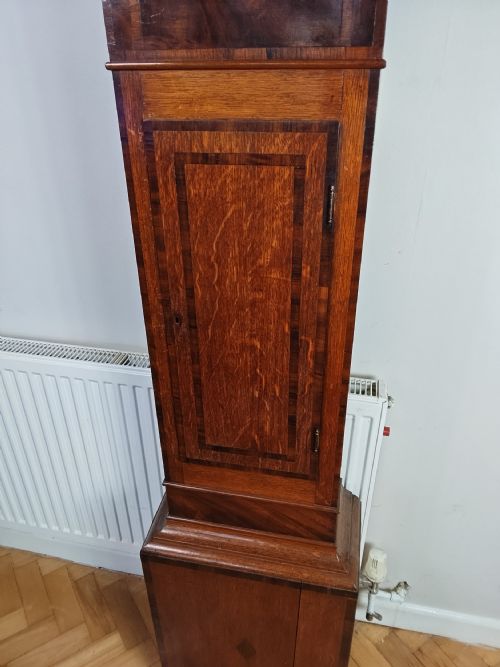 EARLY 18TH C RARE SINGLE HANDED 8 DAY OAK LONGCASE CLOCK - ADDITIONAL PHOTO 5