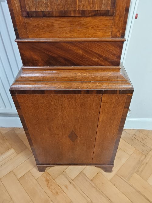 EARLY 18TH C RARE SINGLE HANDED 8 DAY OAK LONGCASE CLOCK - ADDITIONAL PHOTO 8