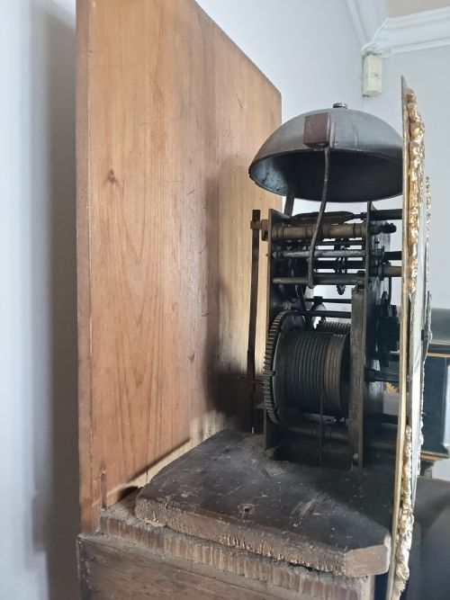 EARLY 18TH C RARE SINGLE HANDED 8 DAY OAK LONGCASE CLOCK - ADDITIONAL PHOTO 9