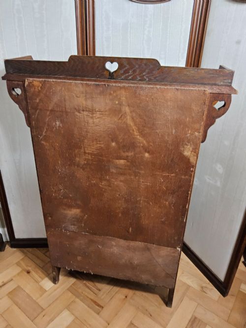 ARTS AND CRAFTS OAK OPEN BOOKCASE - ADDITIONAL PHOTO 6