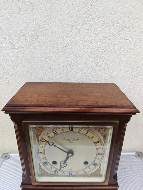 MAHOGANY 8 DAY ELLIOTT STRIKING MANTLE CLOCK - ADDITIONAL PHOTO 2
