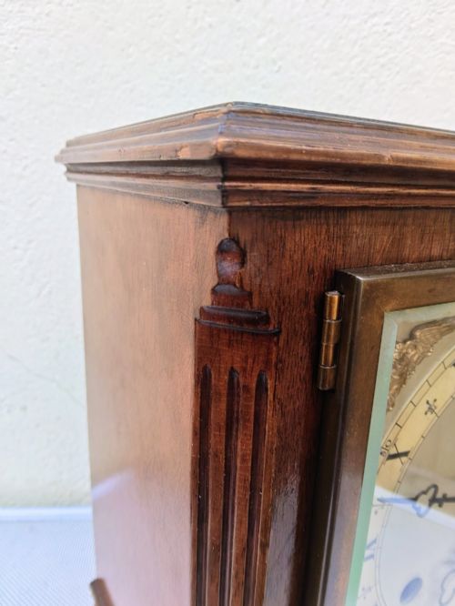 MAHOGANY 8 DAY ELLIOTT STRIKING MANTLE CLOCK - ADDITIONAL PHOTO 5