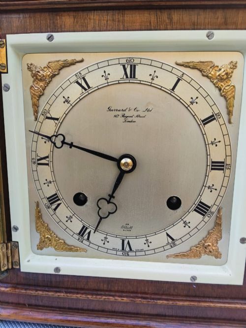 MAHOGANY 8 DAY ELLIOTT STRIKING MANTLE CLOCK - ADDITIONAL PHOTO 7