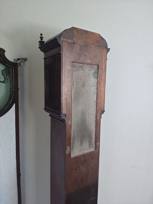 ELLIOTT BURR WALNUT TUBULAR BELL GRANDMOTHER LONGCASE CLOCK - ADDITIONAL PHOTO 8