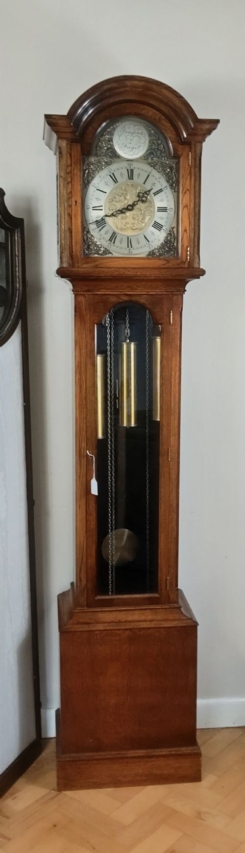 QUALITY QUARTER CHIMING SMALL GRANDFATHER LONGCASE CLOCK