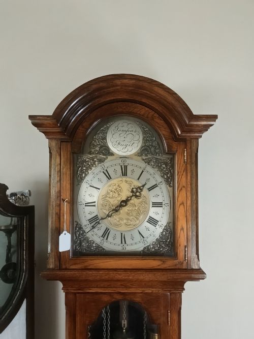 QUALITY QUARTER CHIMING SMALL GRANDFATHER LONGCASE CLOCK - ADDITIONAL PHOTO 1
