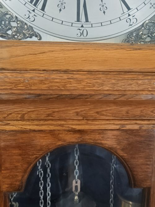 QUALITY QUARTER CHIMING SMALL GRANDFATHER LONGCASE CLOCK - ADDITIONAL PHOTO 5