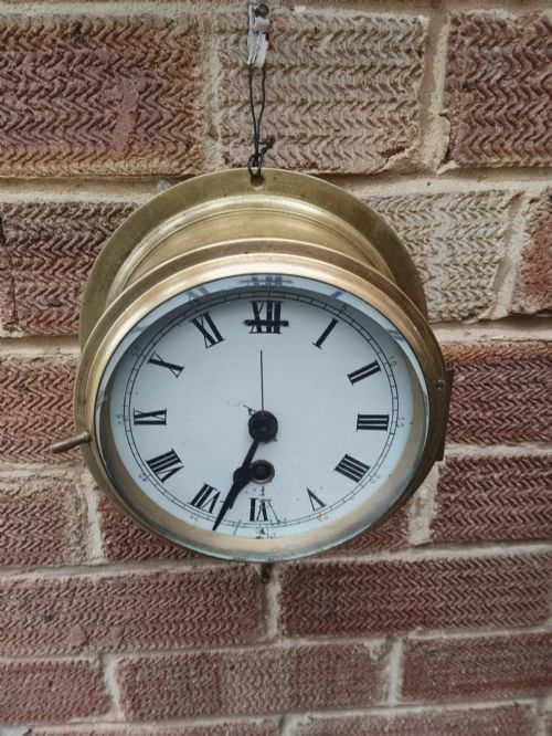BRASS MARINE SHIPS WALL CLOCK - ADDITIONAL PHOTO 3