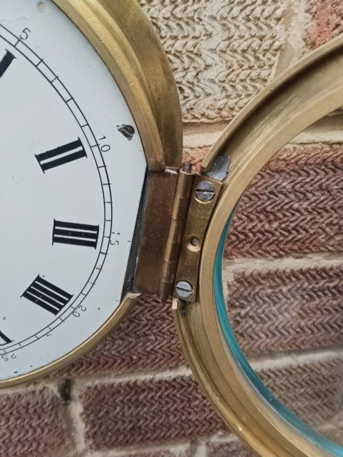 BRASS MARINE SHIPS WALL CLOCK - ADDITIONAL PHOTO 4