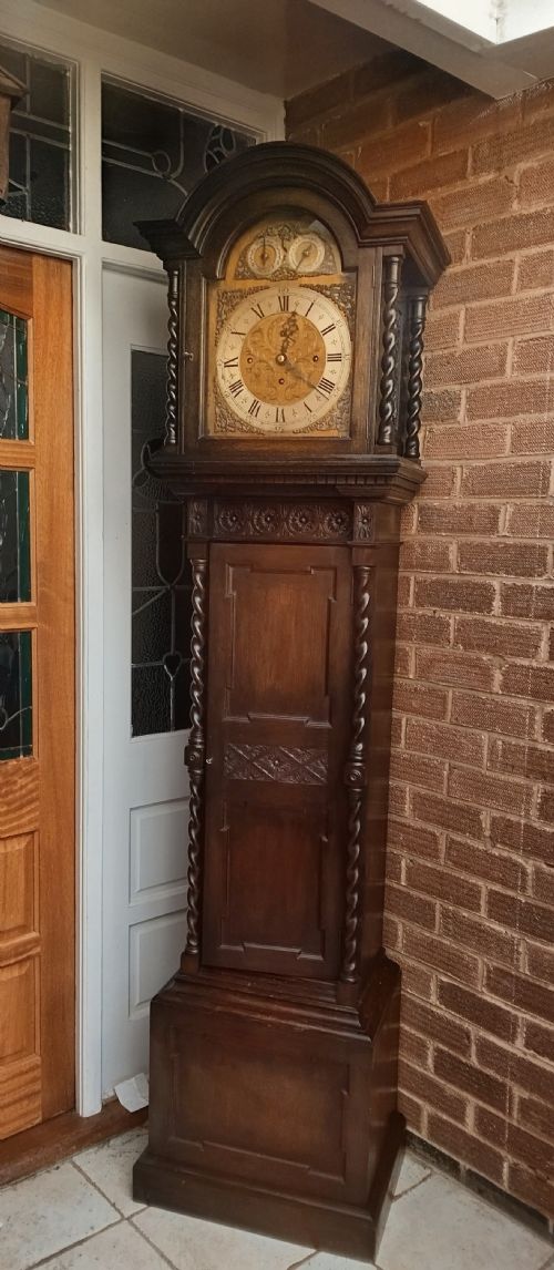 IMPRESSIVE TUBULAR 9 BELL LONGCASE CLOCK