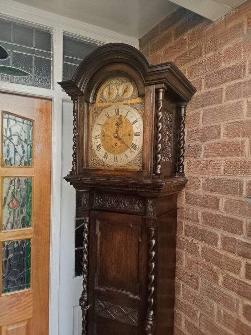 IMPRESSIVE TUBULAR 9 BELL LONGCASE CLOCK - ADDITIONAL PHOTO 2